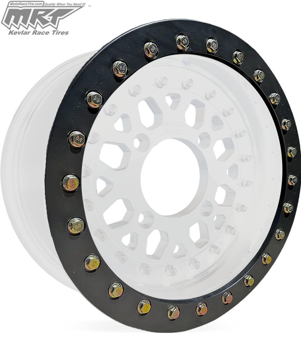 15" BLACK GUNNER FORGED BEADLOCK RING MRT Tires